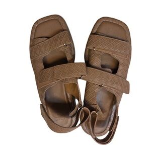 Brown Woven Sandals